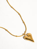 Bay Necklace, gold heart necklace, view 2