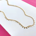 Gold Filled Coin Chain Choker necklace