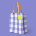 Blue gingham gift bags