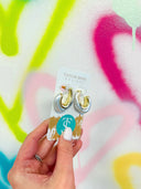 Abigail Hoops in pearl, hoop earrings