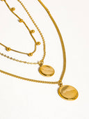 Anaïs Stack Necklace, 18k gold non-tarnish stack necklace