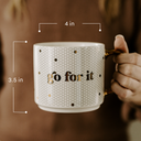 Go For It Gold Tile Coffee Mug, view 5