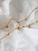 Brisse Necklace, gold lariat necklace, view 2