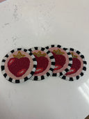Queen of Hearts Coaster Set, view 2