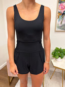 Woven Shortsie Romper, view 2