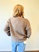 Noir Cable Sweater, black cable knit sweater, view 3