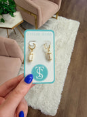 Football Huggie, football huggie earrings