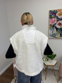 Aspen Sherpa Vest, white sherpa vest, view 2