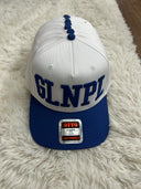 Glenpool Hat in royal and white