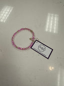 Pink Crystal Bracelet, crystal beaded bracelet
