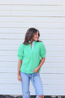 Finley Top, contrast top