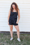 Bloom Set, embroidered top and shorts set, view 3