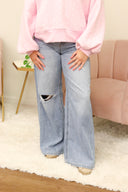 Grace Jean, high rise wide leg jean