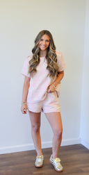 Faye Short, metallic floral shorts, view 2