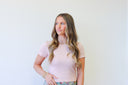 Rosie Tee, fitted baby rib tee, view 2