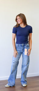 Rosie Tee, fitted baby rib tee, view 11