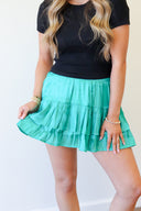 Campbell Skirt, satin ruffle skirt