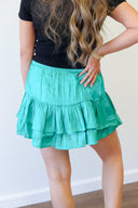 Campbell Skirt, satin ruffle skirt, view 2