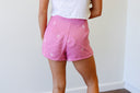 Harper Shorts, pink tweed bow shorts, view 2