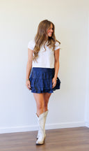 Campbell Skirt, satin ruffle skirt, view 5
