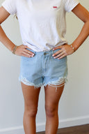 Frankie Jean Short, extra distressed jean shorts