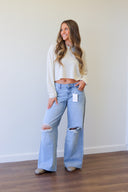 Hazel Top, raglan sleeve crop top, view 4
