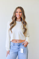 Hazel Top, raglan sleeve crop top, view 2