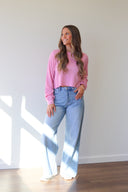 Hazel Top, raglan sleeve crop top, view 3