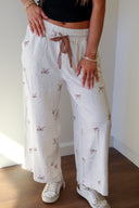 Mae Pants, linen bow pants, view 2