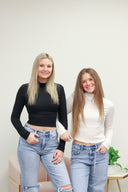 Anna Top, ribbed turtleneck top, view 6