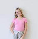Girls Harlow Tee, girls' scoop neck tee