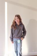 Girls You Grow Girl Half Zip, girls' half zip sweatshirt