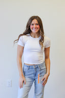 Rosie Tee, fitted baby rib tee, view 6