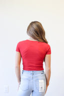 Rosie Tee, fitted baby rib tee, view 14