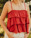 Ruby Ruffle Tank, view 2