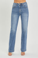 Delaney Risen Jean, medium wash straight jean