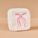 Bow Teddy Pouch, bow print pouch