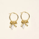 Sweetheart Pearl Hoop Earrings