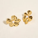 Golden Bloom Earrings, gold flower earrings