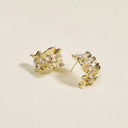 Golden Ruffle Earring, gold statement earrings