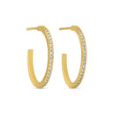 Pave Hoops, pave hoop earrings
