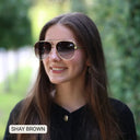 Shay Aviator Sunglasses, view 4